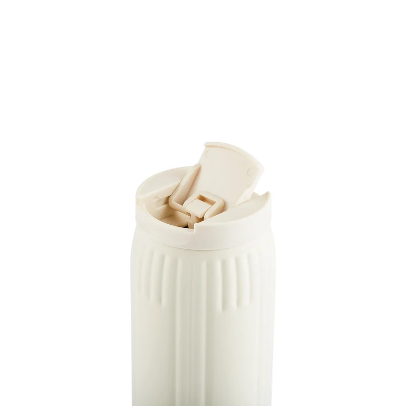 Karaca Rimo Auslaufsicherer Edelstahl-Thermos 600 ml Creme