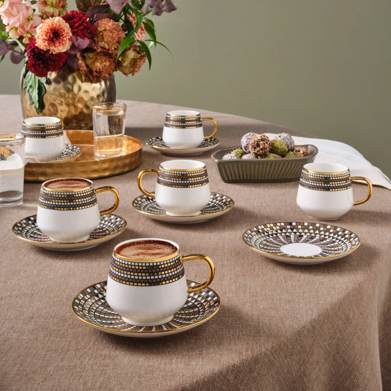 Karaca Belgin, 6 Person Kaffee Tasse Set, 90 ML