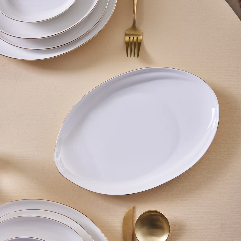 Karaca Red Carpet Collection Stream Bone Yakamoz 59-teiliges 12-Personen-Geschirrset Gold