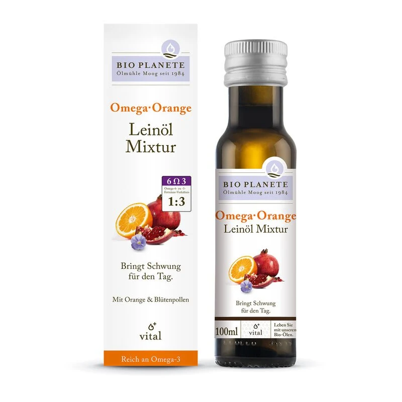 BIO PLANÈTE Vital-Öl Omega Orange Leinöl-Mixtur Bio 100ml