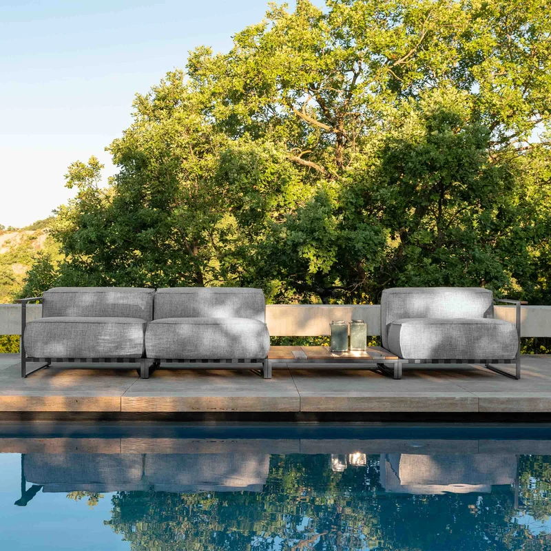 Outdoor Fabric Sectional Sofa with Coffee Table CASILDA by Ramón Esteve for Talenti