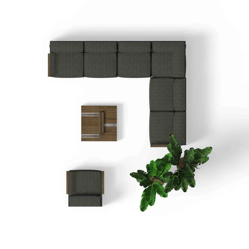 Outdoor Fabric Corner Sectional Sofa CASILDA by Ramón Esteve for Talenti