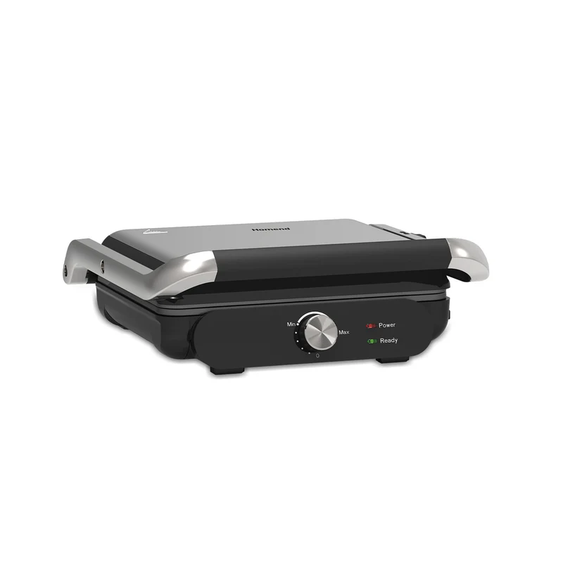Homend Grilliant 1366H Toaster und Grill mit herausnehmbarer Gusseisenplatte und Edelstahlgehäuse