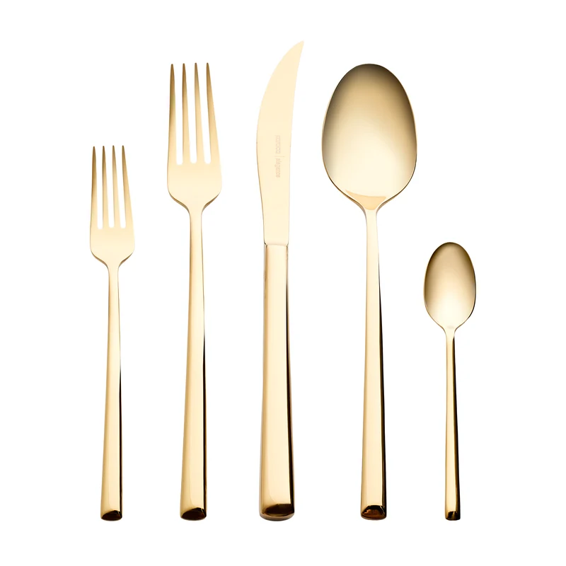 Karaca Tivoli Shiny Gold 6-Personen 30-teiliges Besteckset