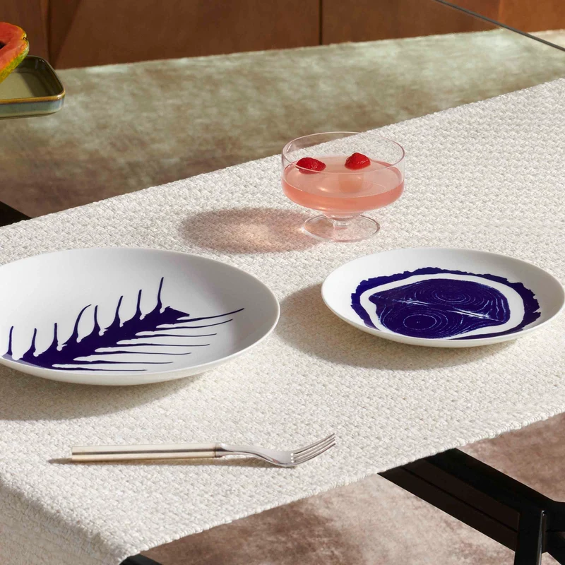 Porcelain Dinner Plate Set ARETE, designed by Richard Ginori for Cassina