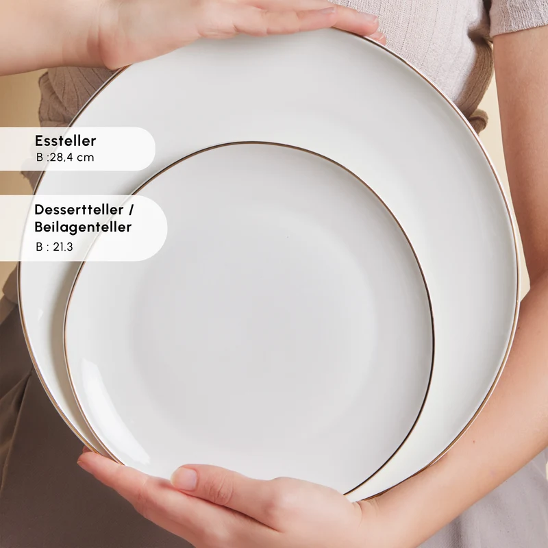 Stream Bone Middle Tafelservice für 12 Personen - Gold