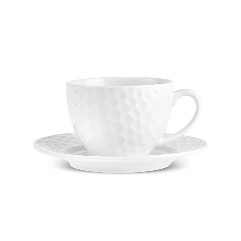 Karaca Nora Embossed Teetassen-Set für 6 Personen, 220 ml