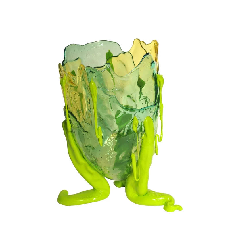 Resin Vase CLEAR SPECIAL EXTRACOLOUR Green by Gaetano Pesce for Fish Design