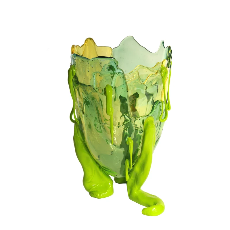 Resin Vase CLEAR SPECIAL EXTRACOLOUR Green by Gaetano Pesce for Fish Design