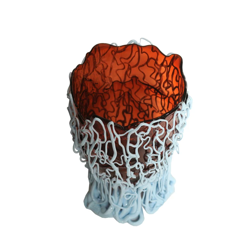 Resin Vase MEDUSA Red and Light Blue by Gaetano Pesce for Fish Design
