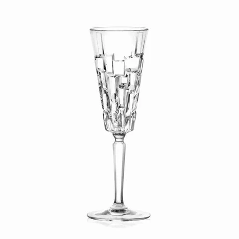RCR Etna 6-teiliges Champagnerflöten-Set für 6 Personen, 180 ml, Transparent