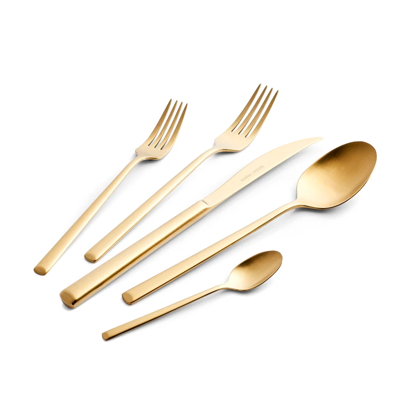 Karaca Tivoli Matte Gold 6-Personen 30-teiliges Besteckset
