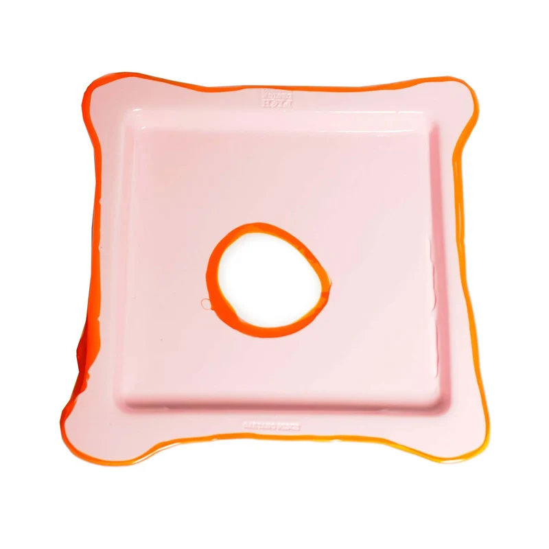 Resin Square Tray TRY-TRAY Pink Set of Three by Gaetano Pesce for Fish Design