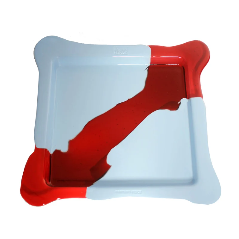 Resin Square Tray TRY-TRAY Light Blue Set of Three by Gaetano Pesce for Fish Design