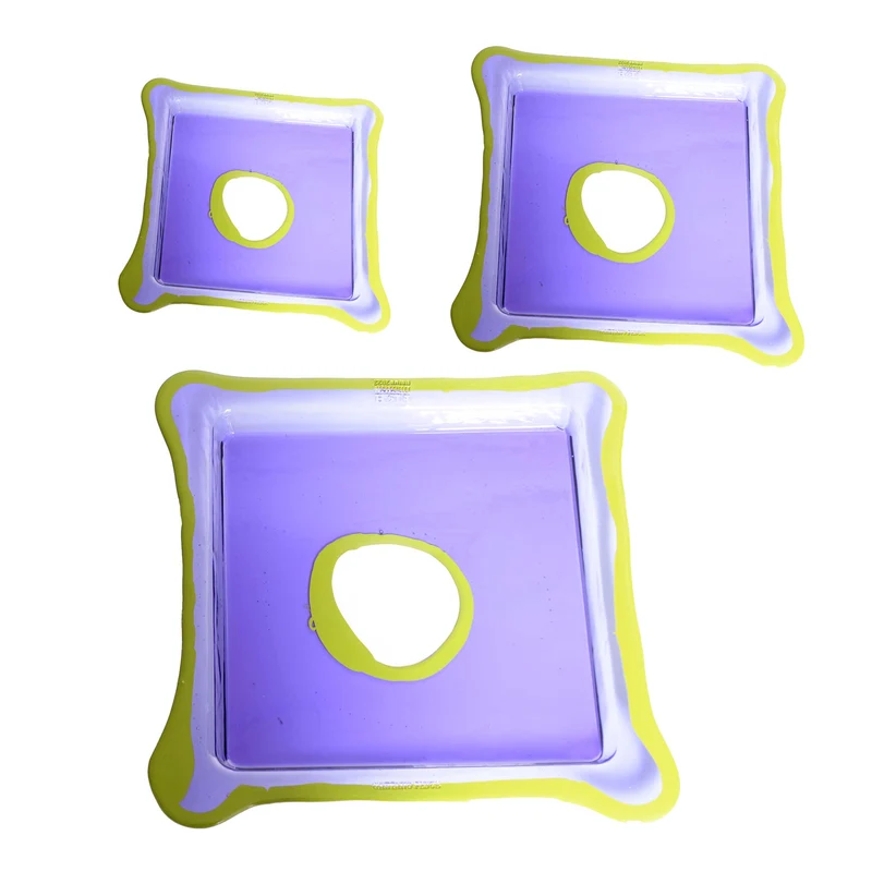 Resin Square Tray TRY-TRAY Purple Set of Three by Gaetano Pesce for Fish Design