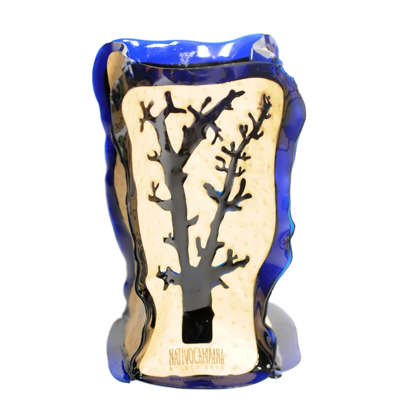 Leather and Resin Vase CERRADO M by Fratelli Campana for NativoCampana