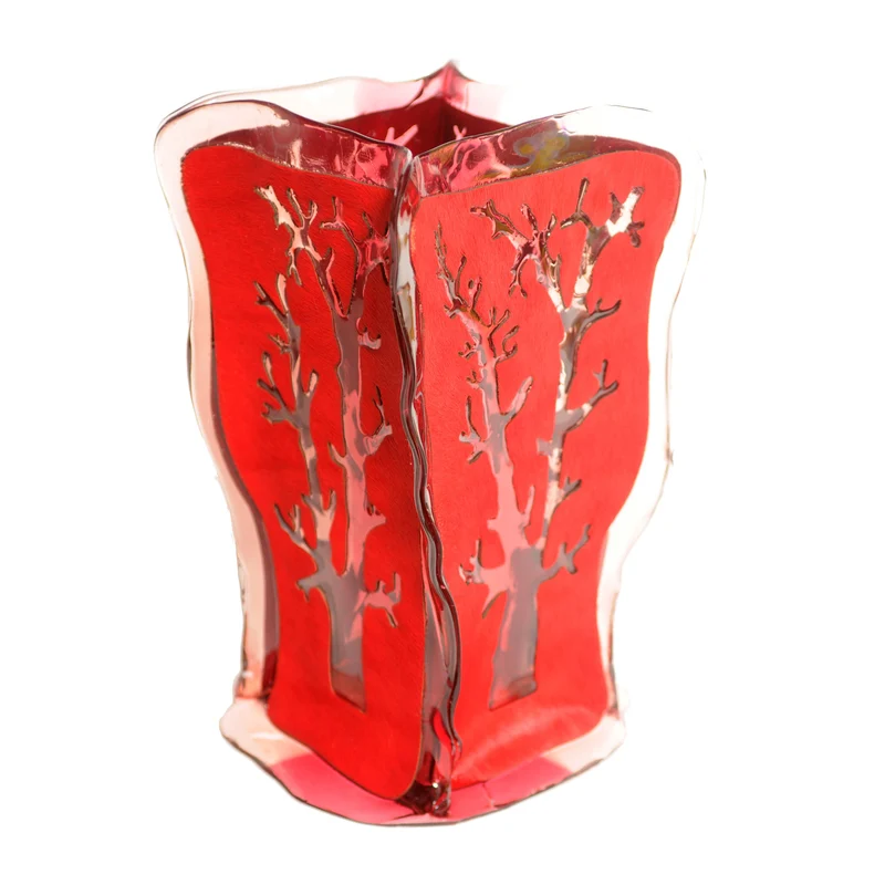 Leather and Resin Vase CERRADO L by Fratelli Campana for NativoCampana