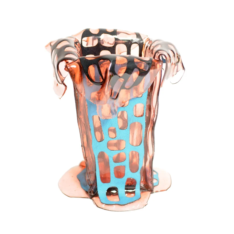 Leather and Resin Vase SAGARANA M by Fratelli Campana for NativoCampana