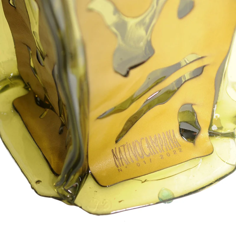 Leather and Resin Vase MULATO L by Fratelli Campana for NativoCampana