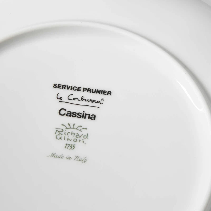 Porcelain Dinner Plate Set SERVICE PRUNIER, designed by Richard Ginori for Cassina
