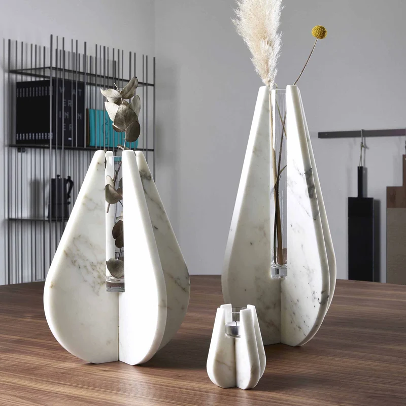 Marble Vase DROP by Alessandra Grasso for Kimano