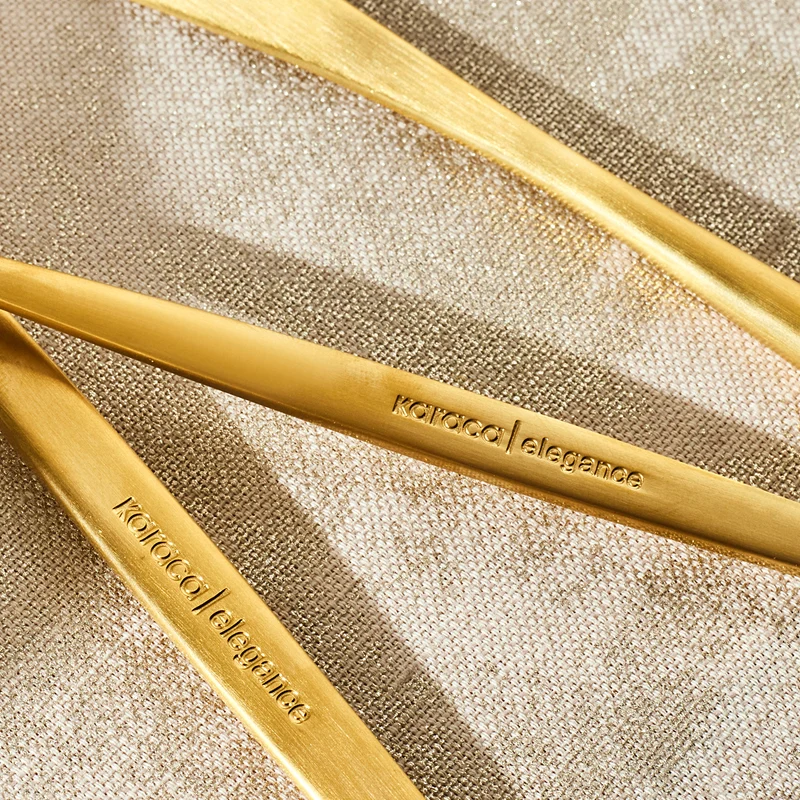 Karaca Lızbon Matte Gold 6-Personen 30-teiliges Besteckset