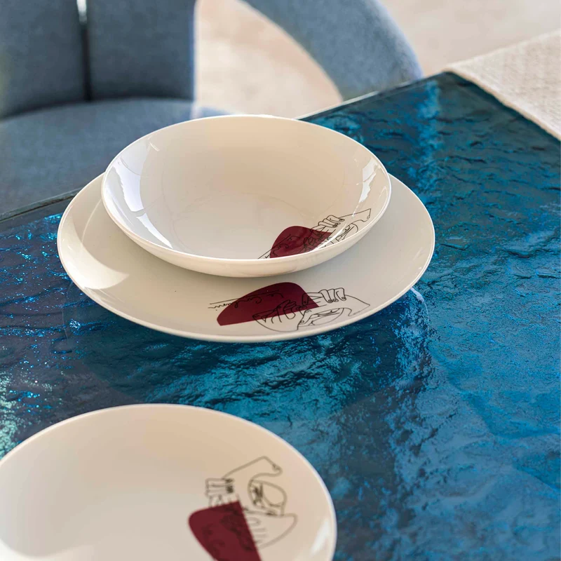 Porcelain Soup Plate Set SERVICE PRUNIER, designed by Richard Ginori for Cassina