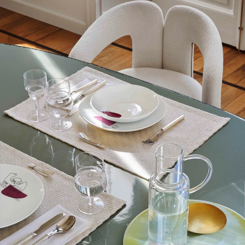 Porcelain Soup Plate Set SERVICE PRUNIER, designed by Richard Ginori for Cassina