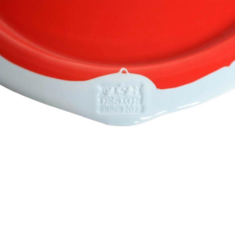 Resin Round Tray TRY-TRAY Red Set of Three by Gaetano Pesce for Fish Design