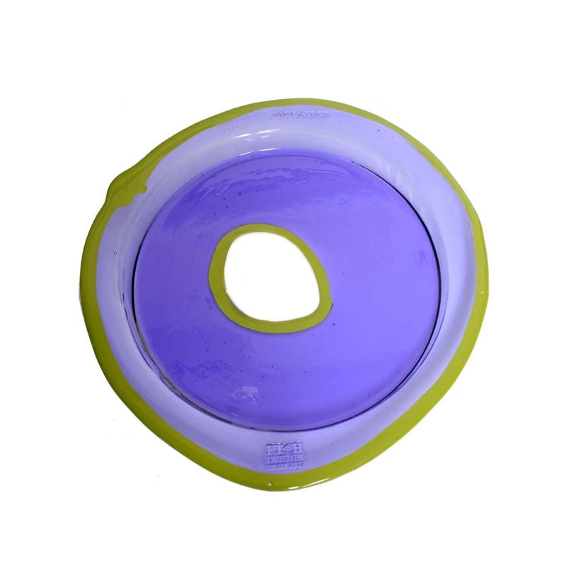 Resin Round Tray TRY-TRAY Purple Set of Three by Gaetano Pesce for Fish Design
