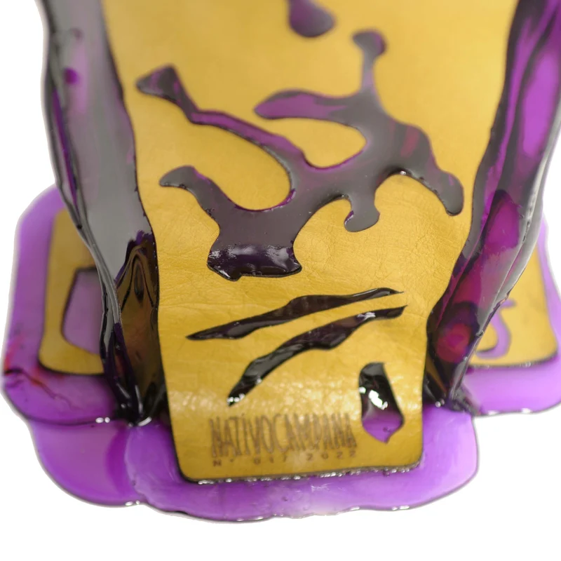 Leather and Resin Vase MULATO M by Fratelli Campana for NativoCampana