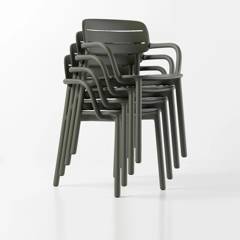 Outdoor Chair CROISETTE Set of Four by Serralunga