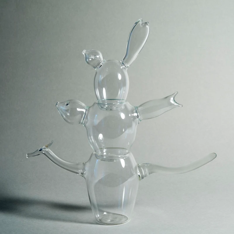 Glass Salad Dressing Set PARADISO TERRESTRE by Maria Christina Hamel for MikroDesign