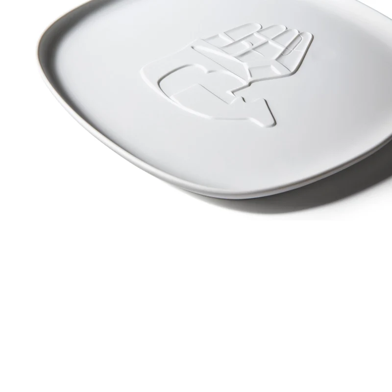 Square Porcelain Tray LA MAIN OUVERT, designed by Richard Ginori for Cassina