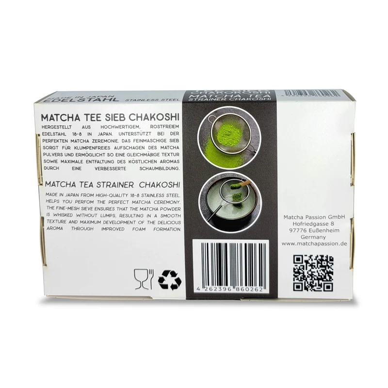 Matcha Tee Sieb Chakoshi aus Edelstahl