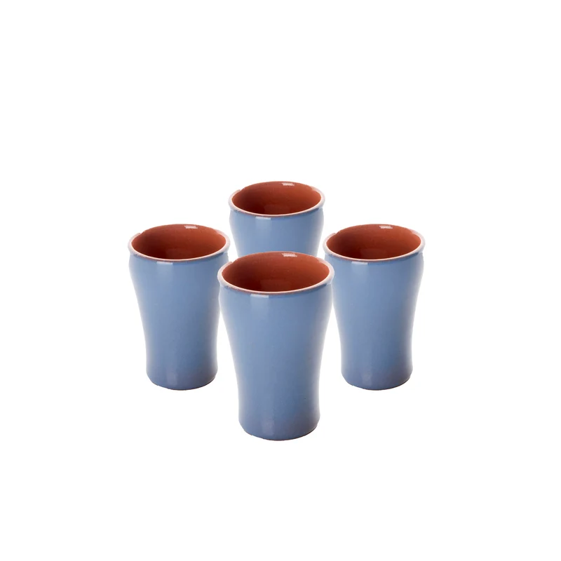 Ceramic Glass OLLA VERITAS Set of Four by MikroDesign