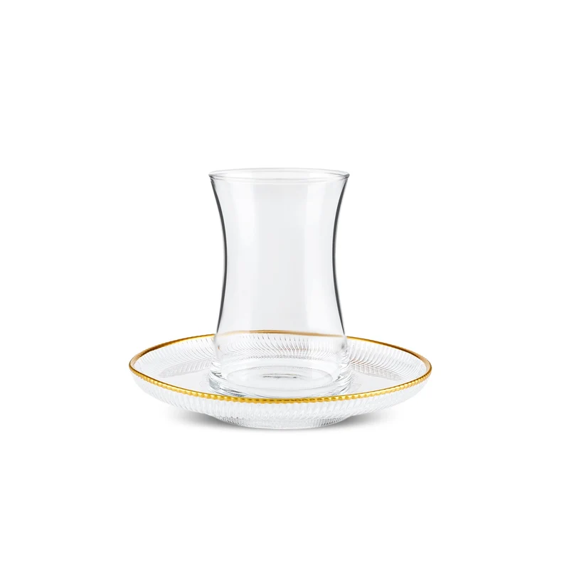 Karaca Juliet Gold Rand 6-Personen-Tee-Set