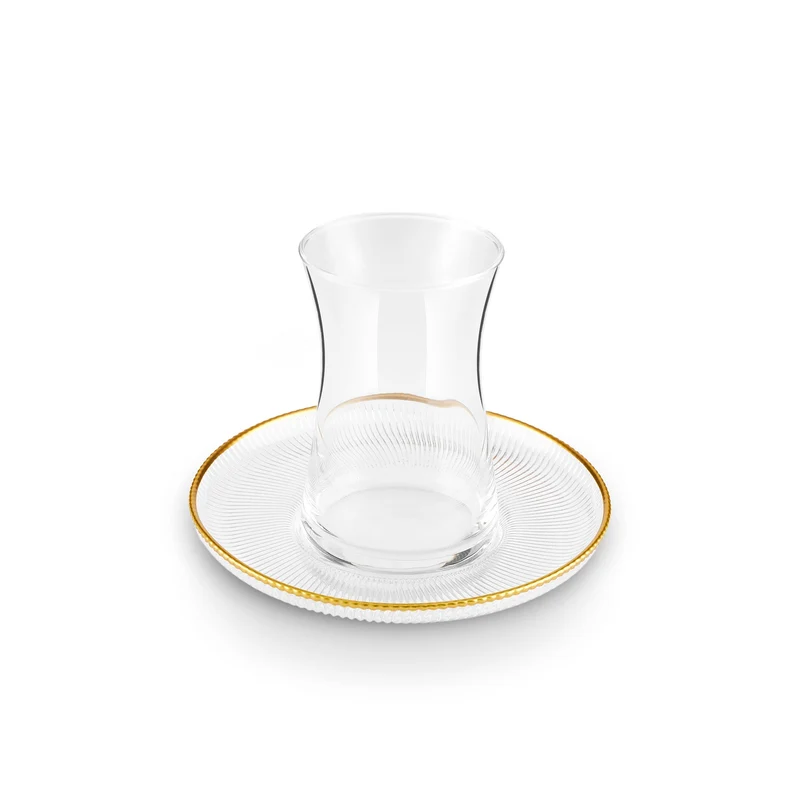 Karaca Juliet Gold Rand 6-Personen-Tee-Set