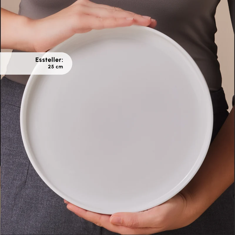 Karaca Stream Bone Meridian 34-teiliges Frühstücksset für 6 Personen – Weiß