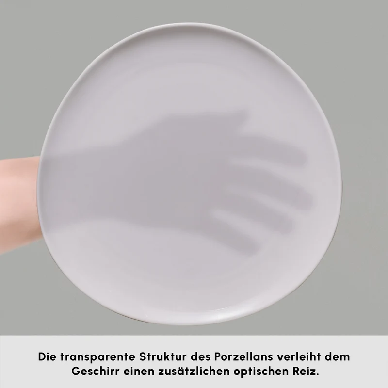 Karaca Stream Bone Middle 34-teiliges Frühstücksset für 6 Personen – Weiß