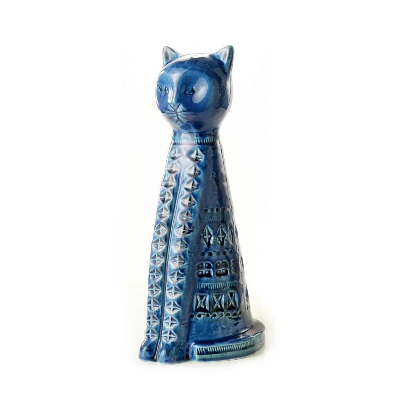 Ceramic Sculpture GATTO SEDUTO by Aldo Londi for Bitossi Ceramiche