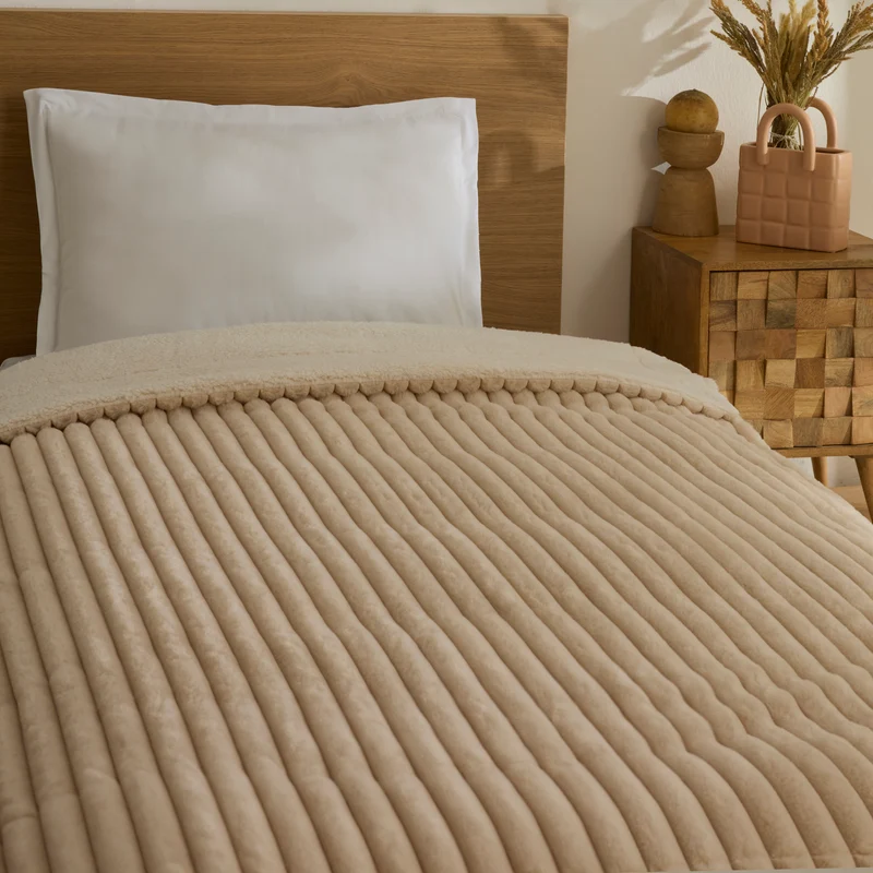 Karaca Rabbit Sher Einzelbettdecke Beige