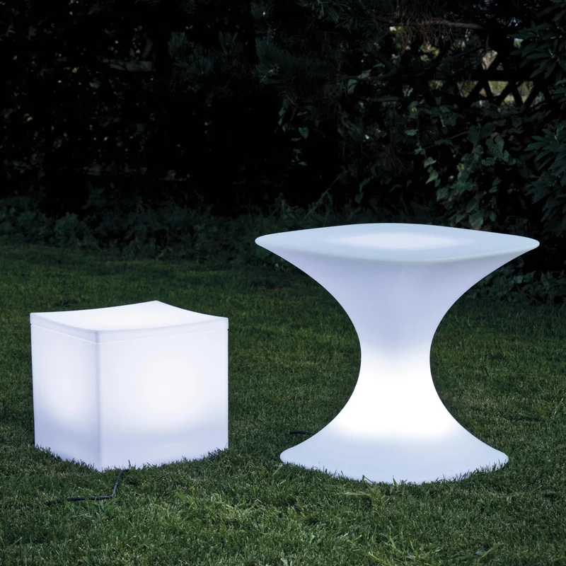 Outdoor Coffee Table MILO LOW with Light by AquiliAlberg for Serralunga