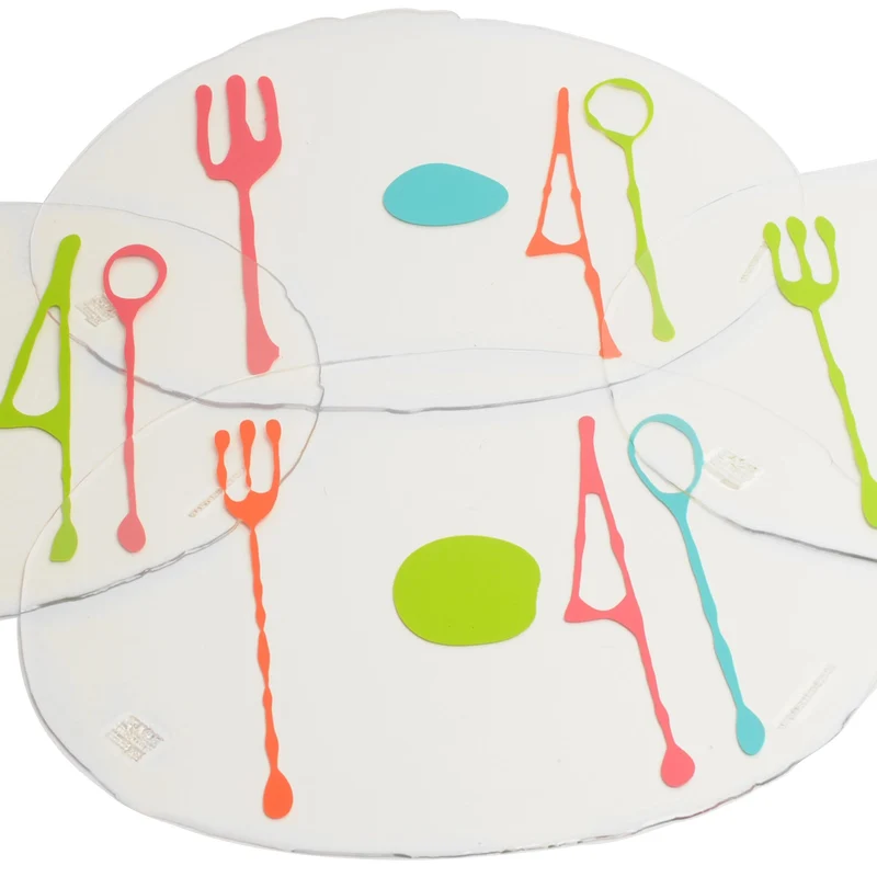 Placemat TABLE-MATES Clear Set of Four by Gaetano Pesce for Fish Design