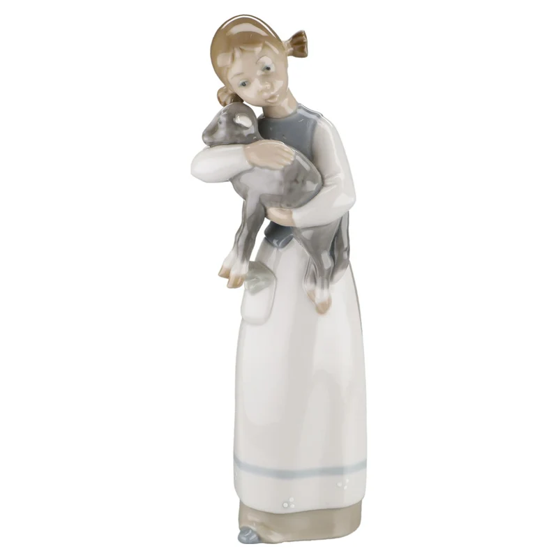 Figur Mädchen mit Lamm Mod. 1010