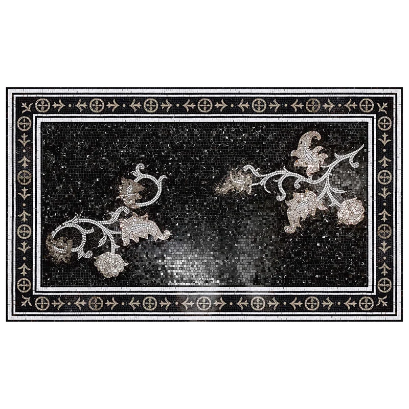 Mosaic Rug LAGAV Black by Sicis