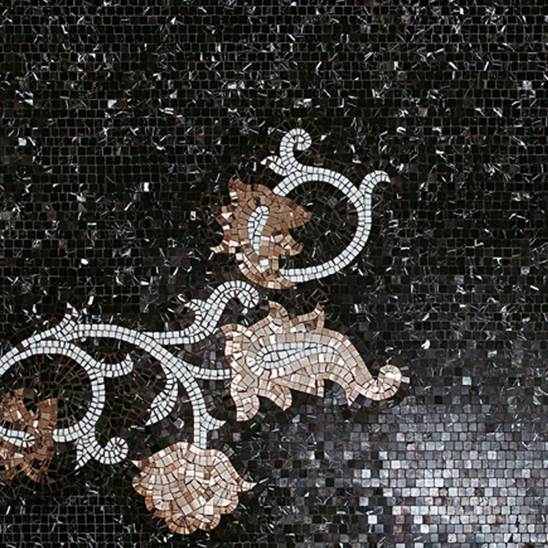 Mosaic Rug LAGAV Black by Sicis