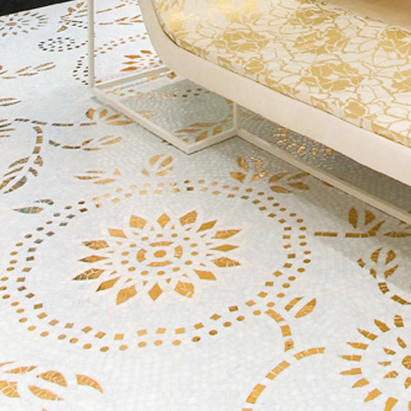 Mosaic Rug ANZIS GOLD by Sicis
