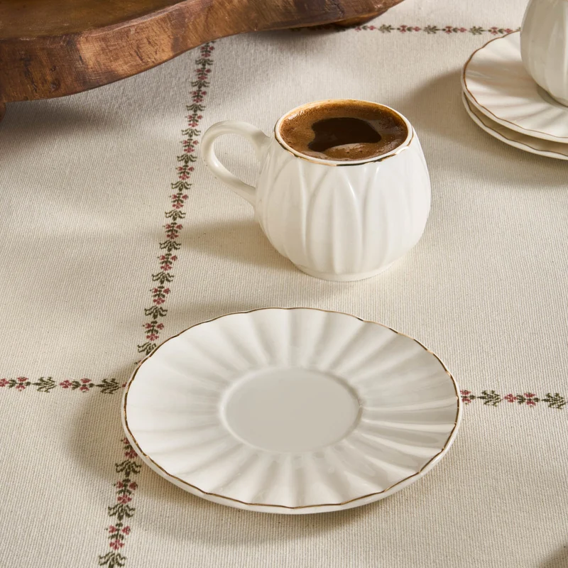 Karaca Eylül Kaffeetasse für 6 Personen 85 Ml