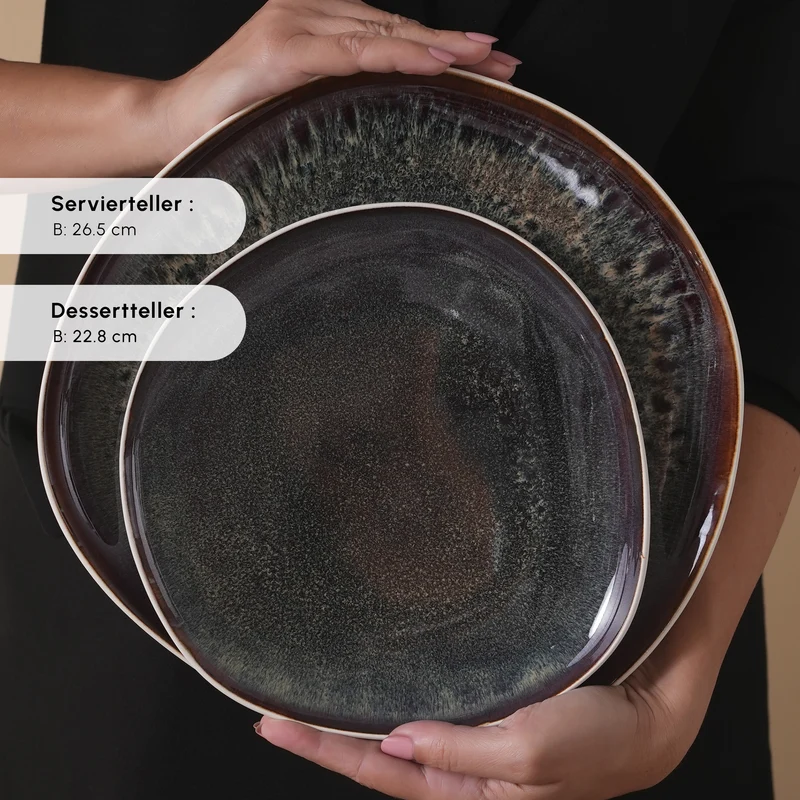 Karaca Earth Collection Galactic 55-teiliges Tafelservice für 12 Personen – Weiß